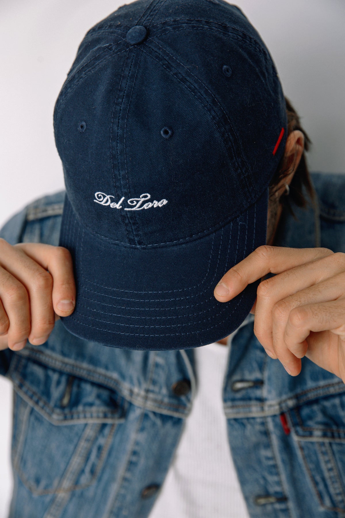 Navy Embroidered Cotton-Twill Adjustable Baseball Cap