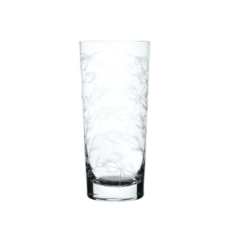 Crystal Highballs with Fern Design, Set of Four