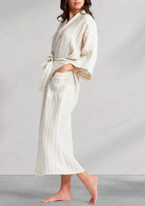 Holbox Linen Bathrobe