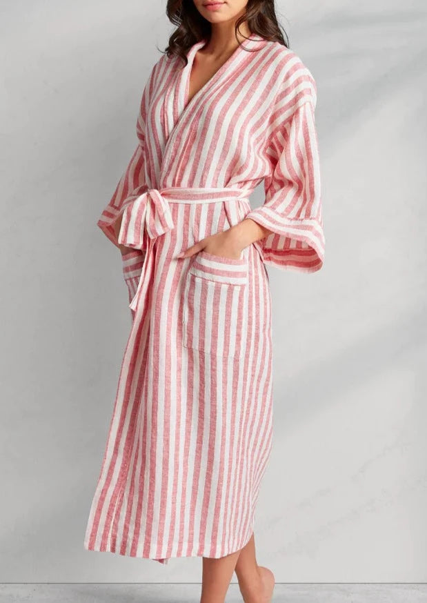 Holbox Linen Bathrobe