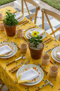 Manzanilla Mustard Rectangular Tablecloth