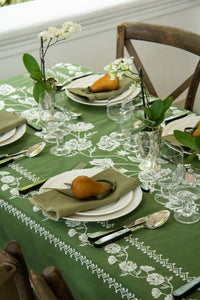 Cosmo Rectangular Tablecloth in Green