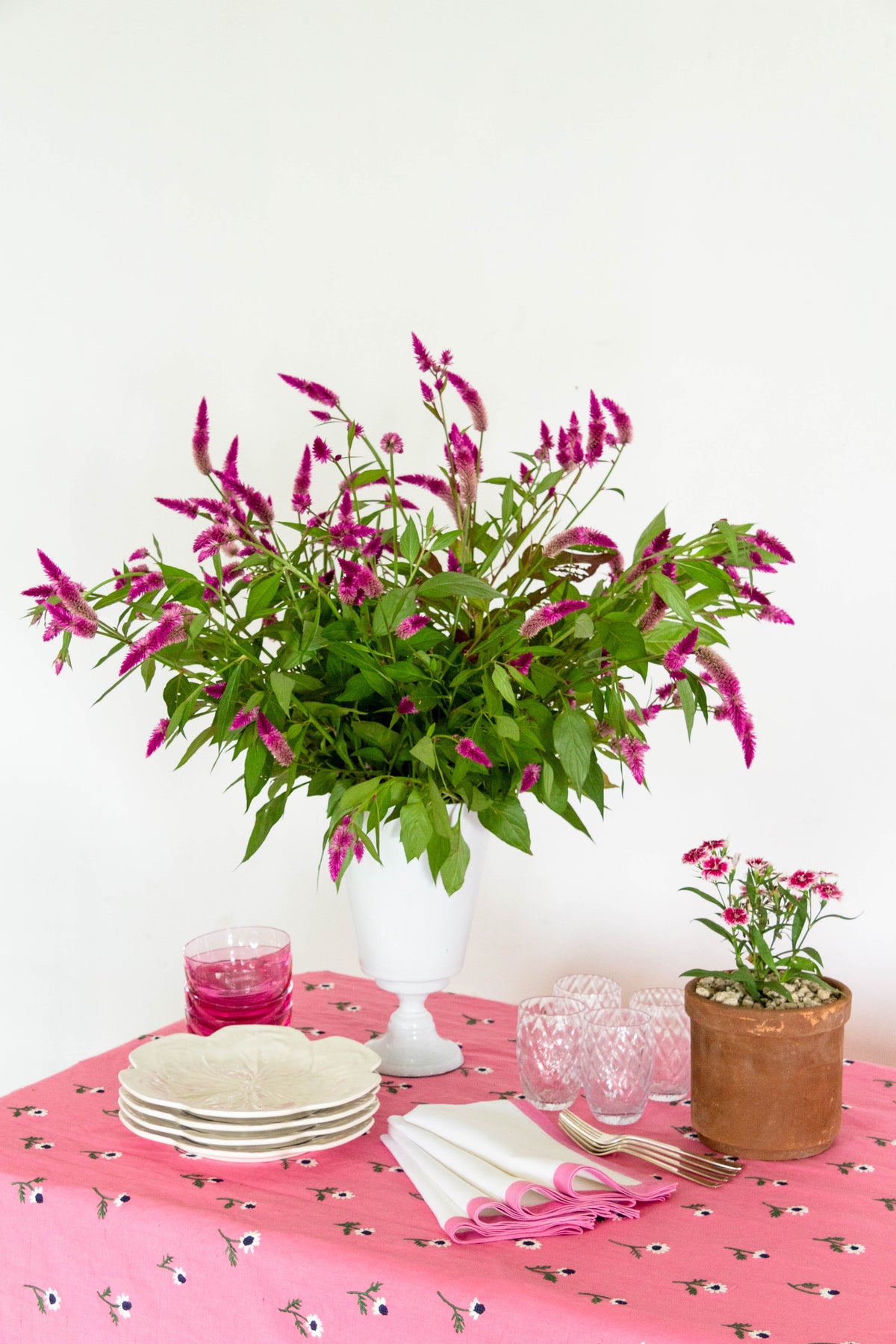 Manzanilla Bougainvillea Rectangular Tablecloth