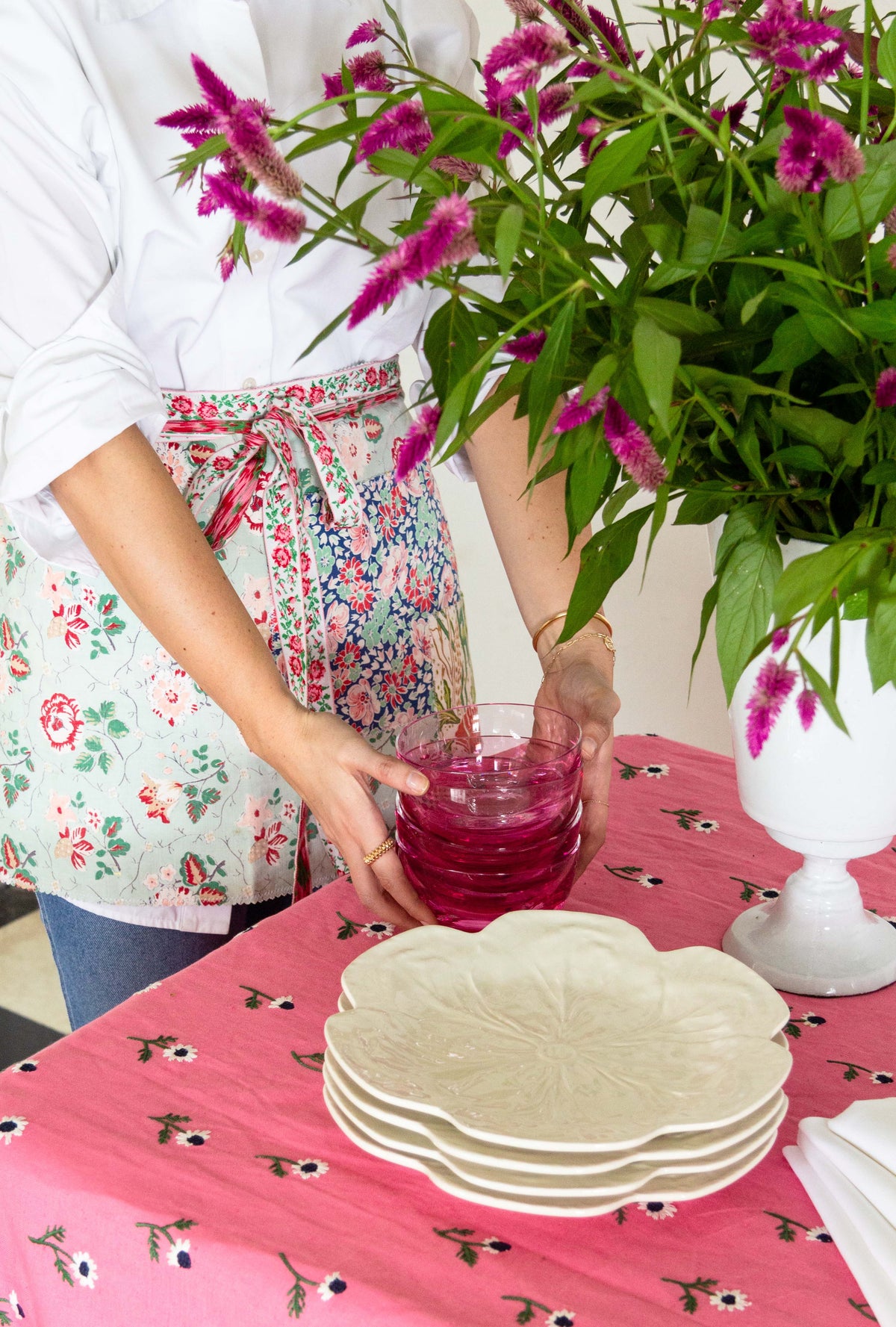 Manzanilla Bougainvillea Rectangular Tablecloth