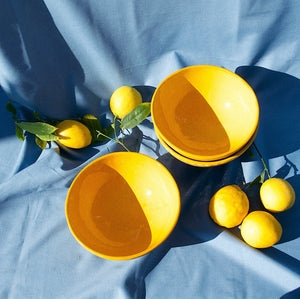 MEDIUM bowl with yellow glaze - Pomelo casa