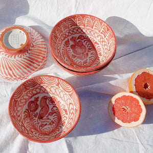 MEDIUM bowl with hand painted designs - Pomelo casa