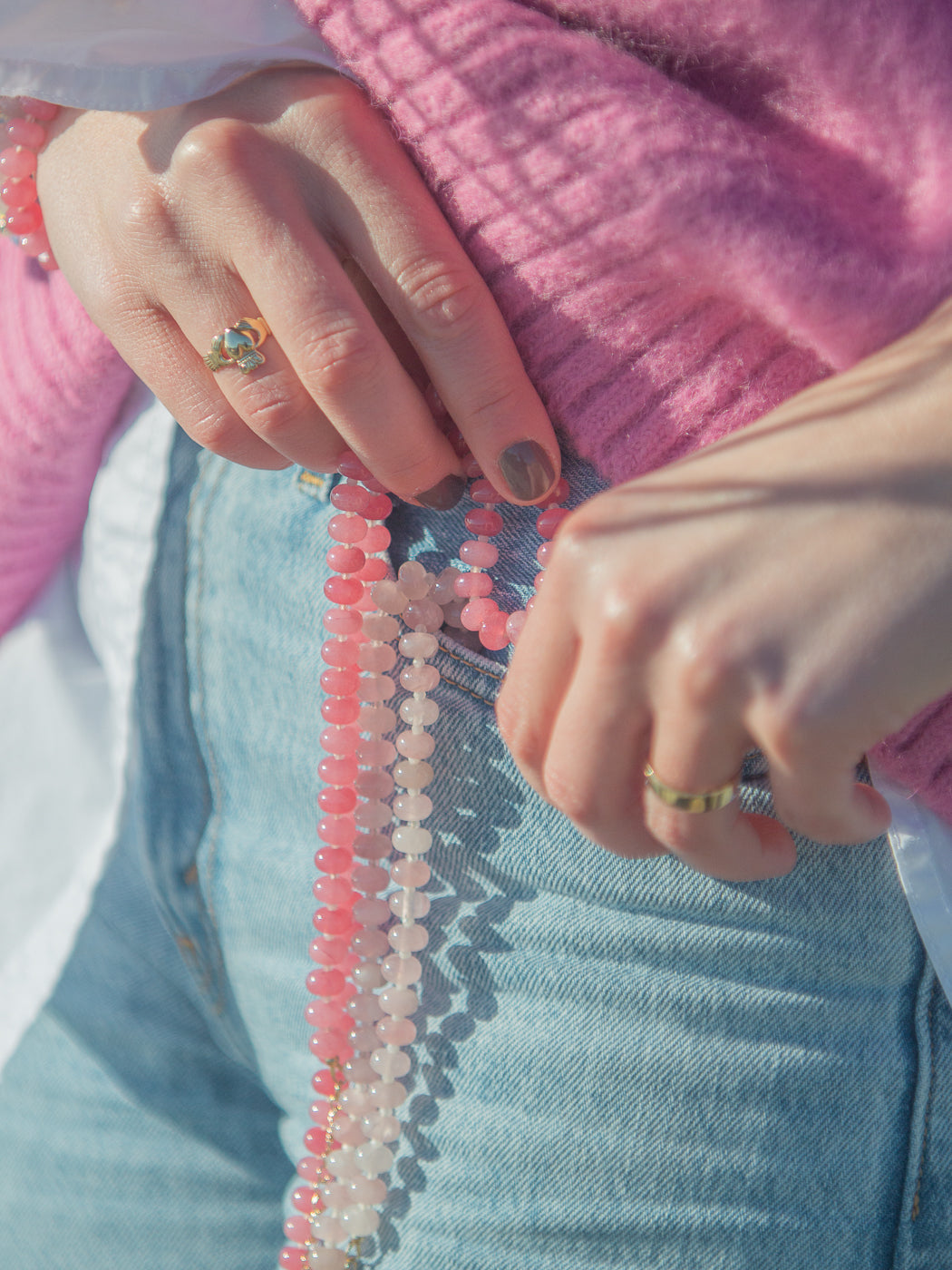 Dani Necklace in Pale Pink