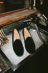 Men's Green Velvet Slipper II