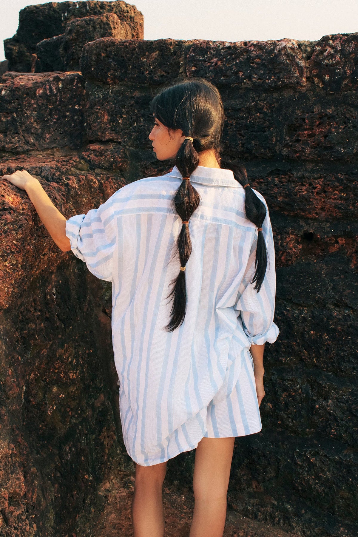 Oversize Button Down in Cashmere Blue