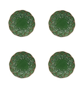 Woods Fruit Plate 24" Green & Brown, Set of 4