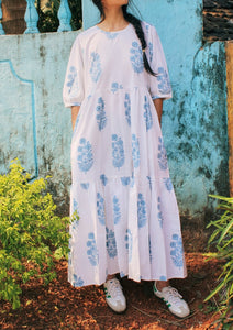 Gaia Dress in Cashmere Blue