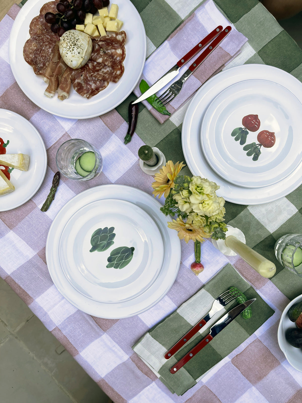 Pink Gingham Tablecloth