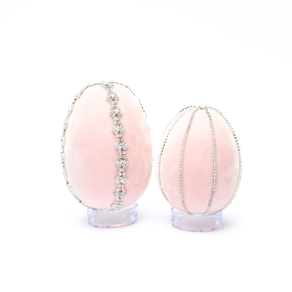 Blush Crystal Trimmed Egg