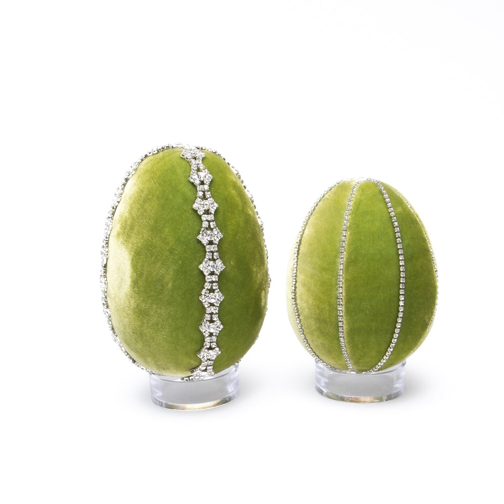 Chartreuse Crystal Trimmed Egg