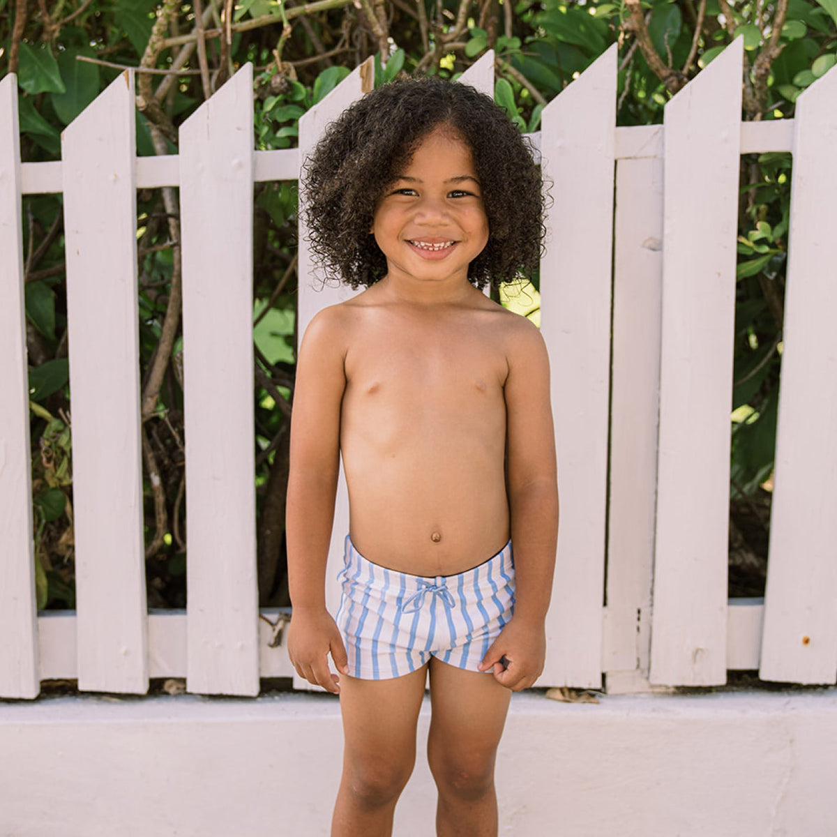 Boys Bahamian Blue Stripe Brief