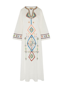 India Kaftan in White