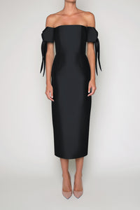 Isabella Silk and Wool Midi Dress