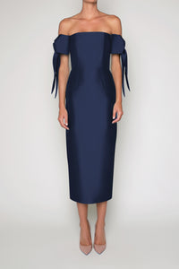 Isabella Silk and Wool Midi Dress