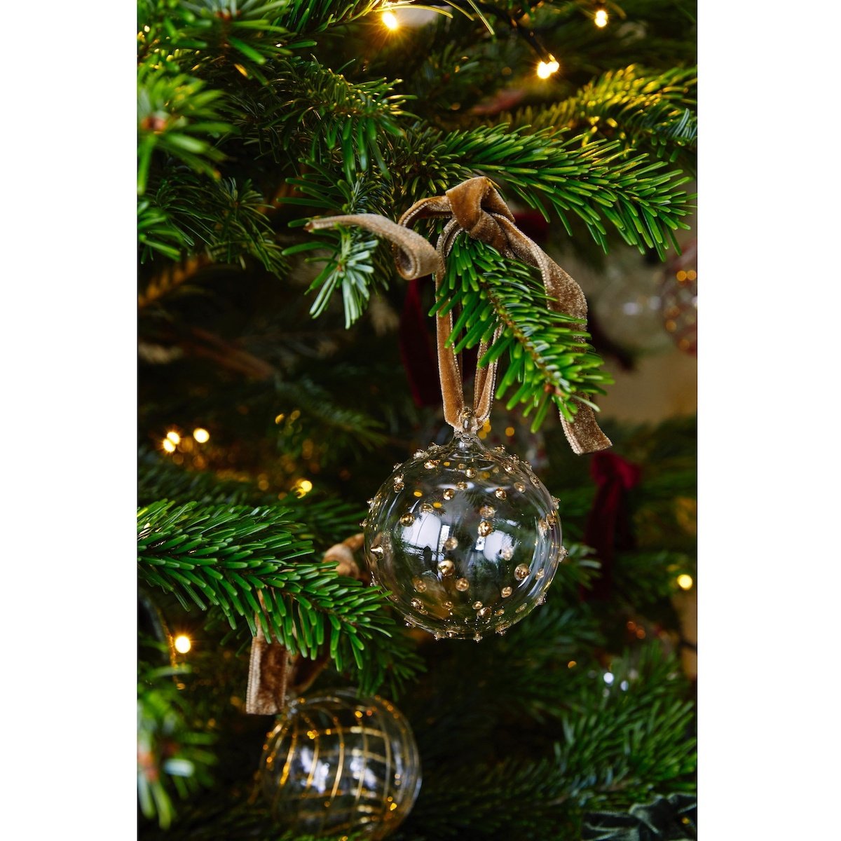 Issy Granger Gold Glass Christmas Bauble Tree Ornament 