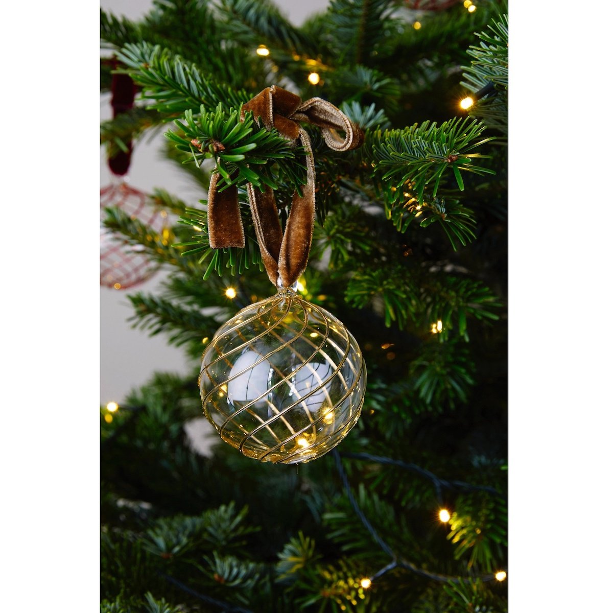 Issy Granger Gold Glass Christmas Bauble Tree Ornament 