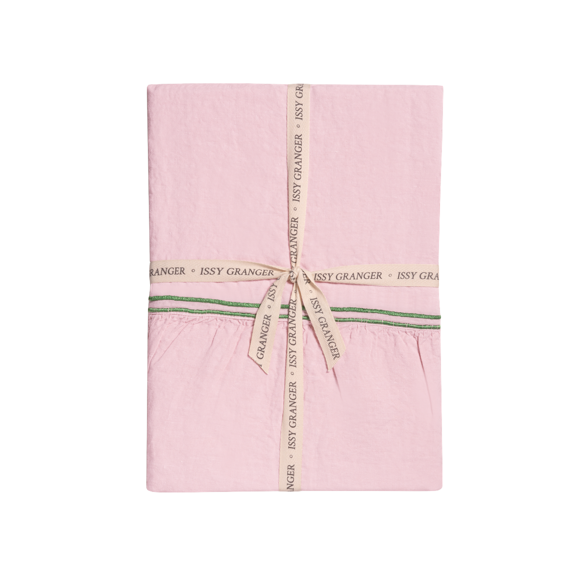 Double Piped Linen Tablecloth in Pink