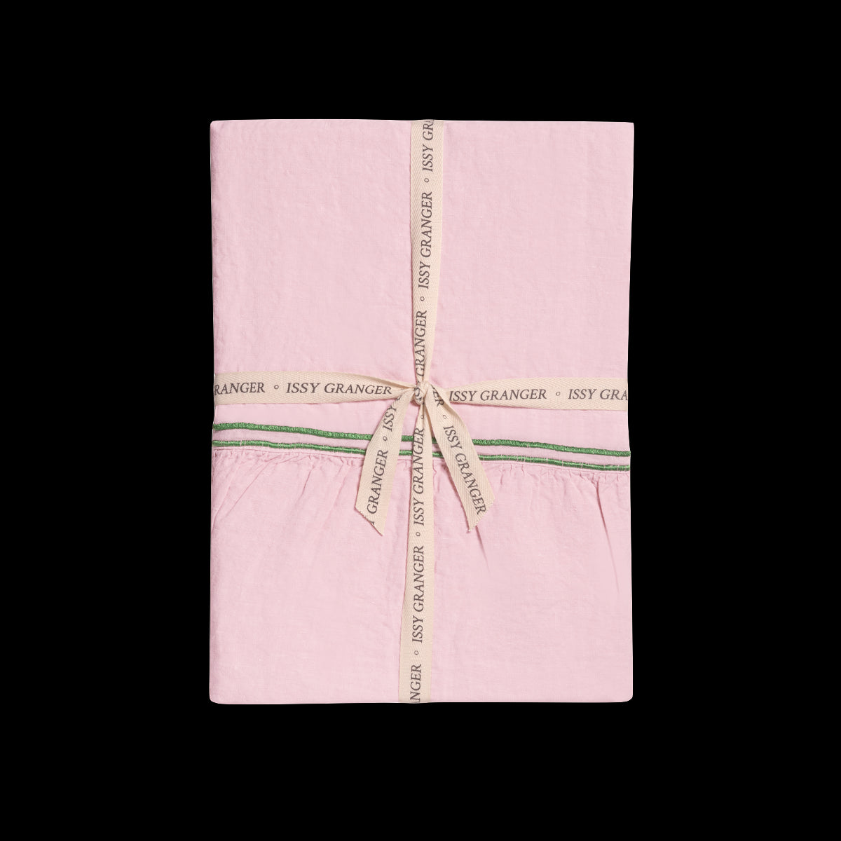 Double Piped Linen Tablecloth in Pink