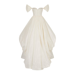 Bettina Gown in White Taffeta