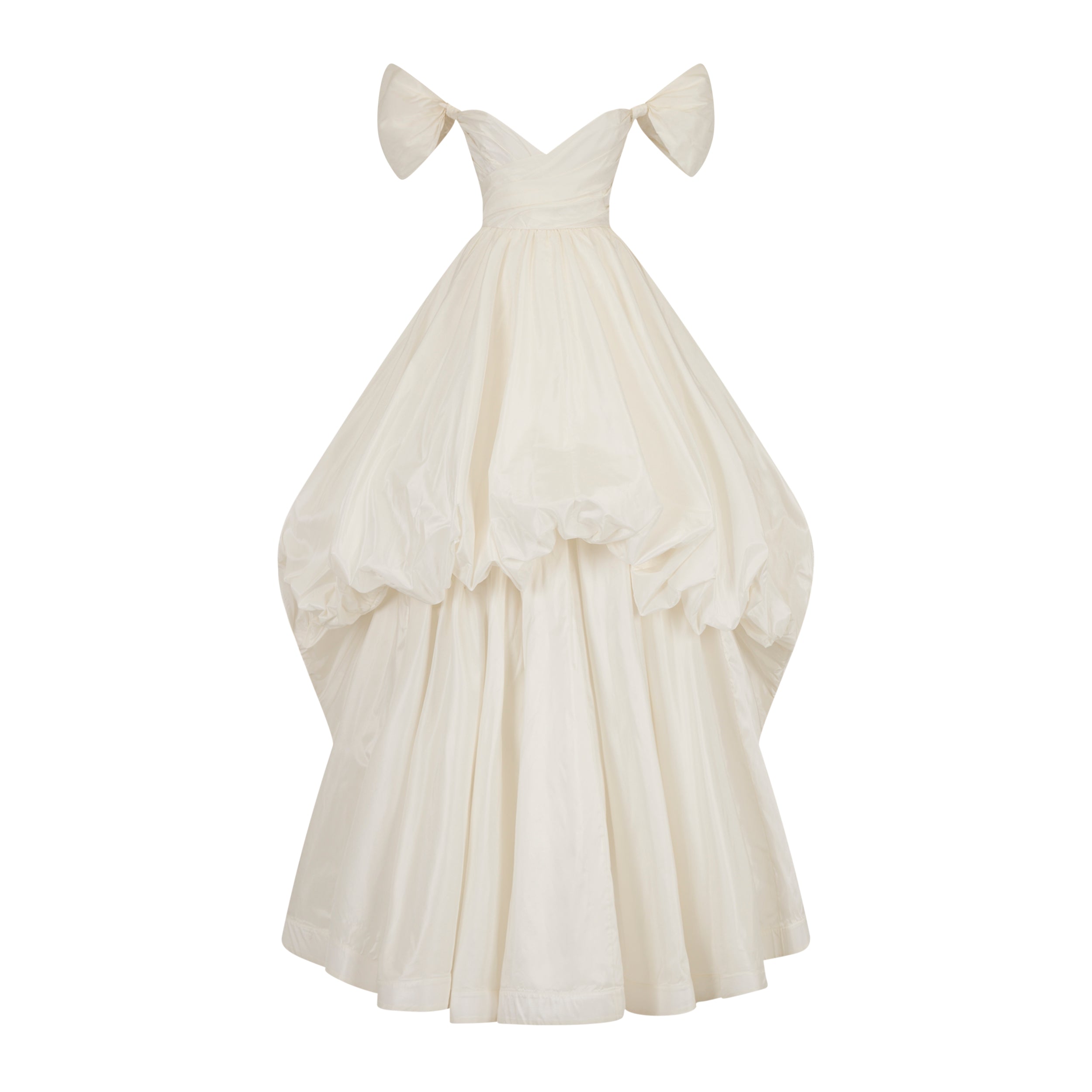 Bettina Gown in White Taffeta