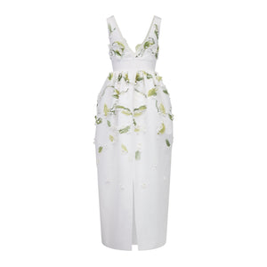 Rainey Dress in Ivory Faille