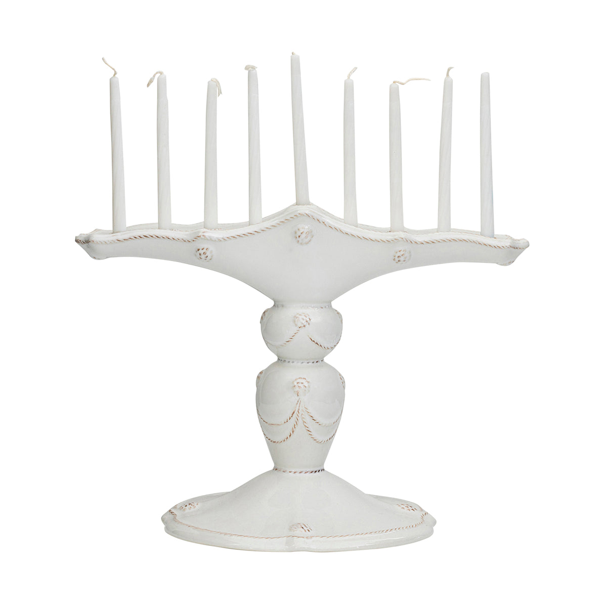 Berry and Thread Whitewash Menorah