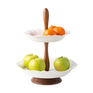 Berry & Thread Whitewash Tiered Serving Stand