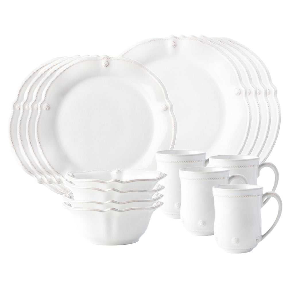 Berry & Thread Flared Whitewash 16 pc Set