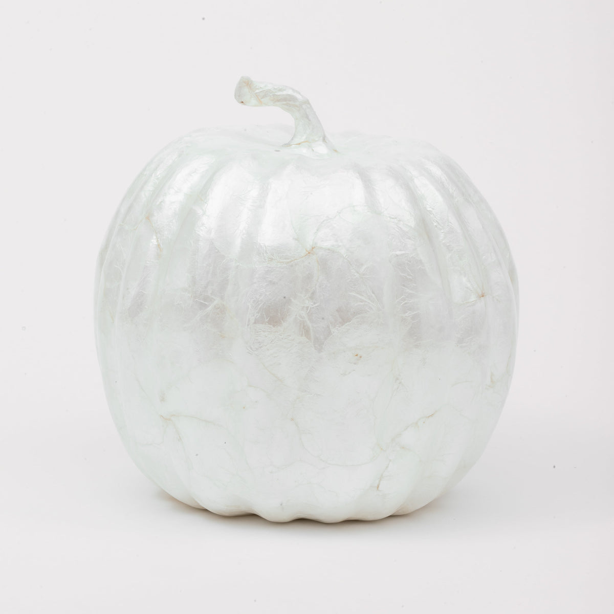 Large Capiz Pumpkin in Pearl