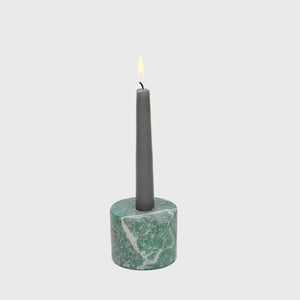 Pedestal Candlestick in Green Quartz