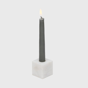 Cube Candlestick in White Quartz