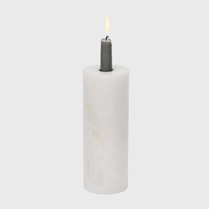 Column Candlestick in White Quartz