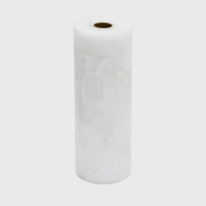 Column Candlestick in White Quartz