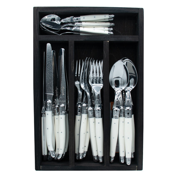 24-Piece Flatware Set in White