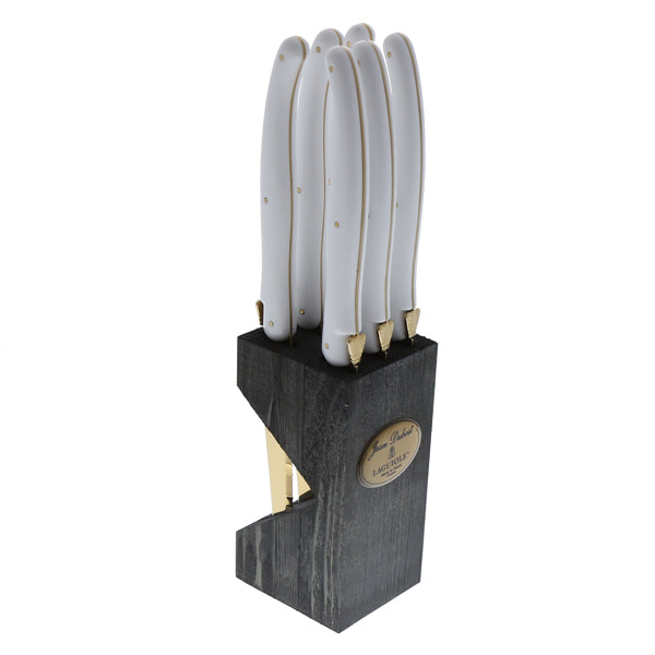 Knives White Gold Block, Set of 6