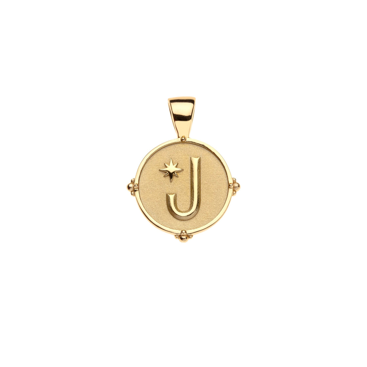 JW Letter Coin Pendant Necklace