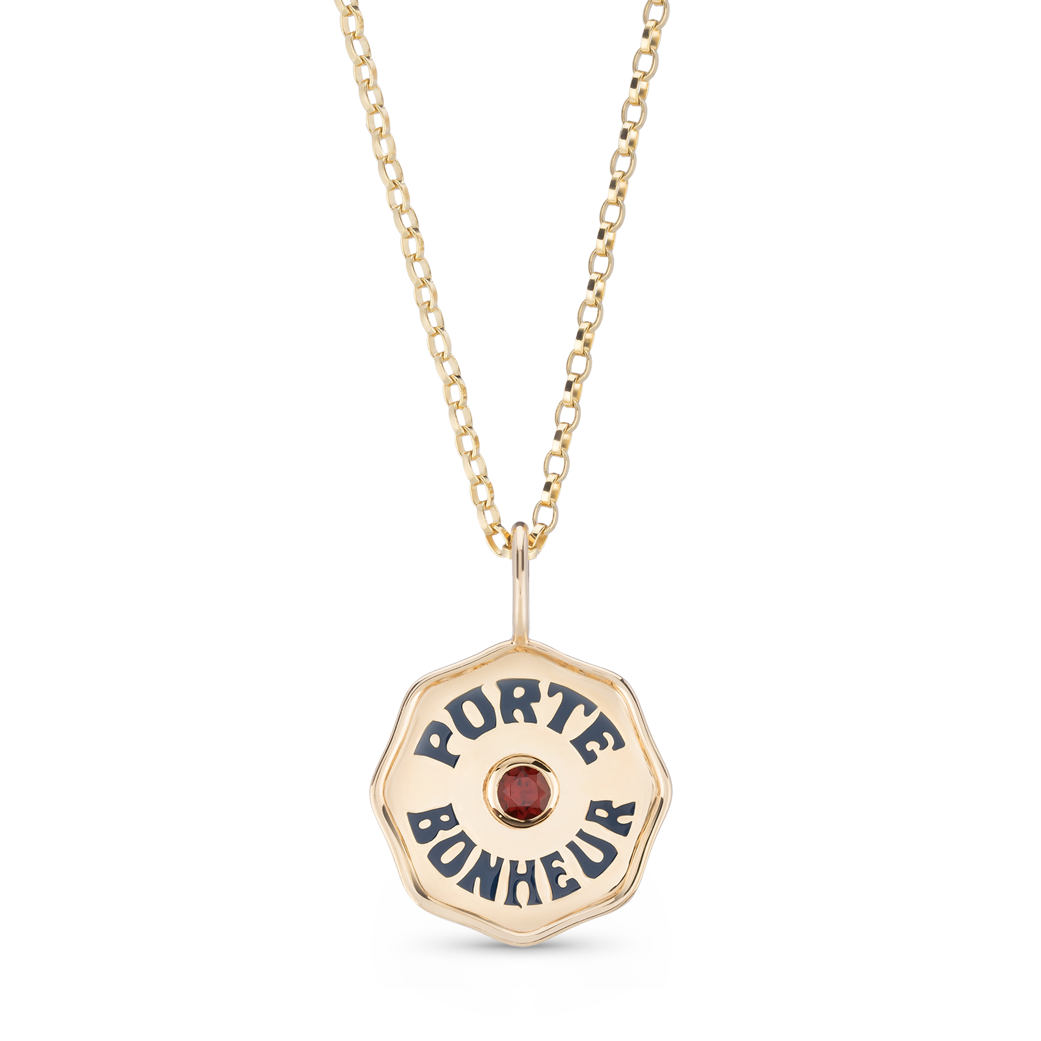 Mini Enamel Porte Bonheur Necklace