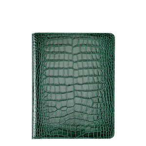 9-Inch Wire-O-Notebook in Crocodile Embossed Leather