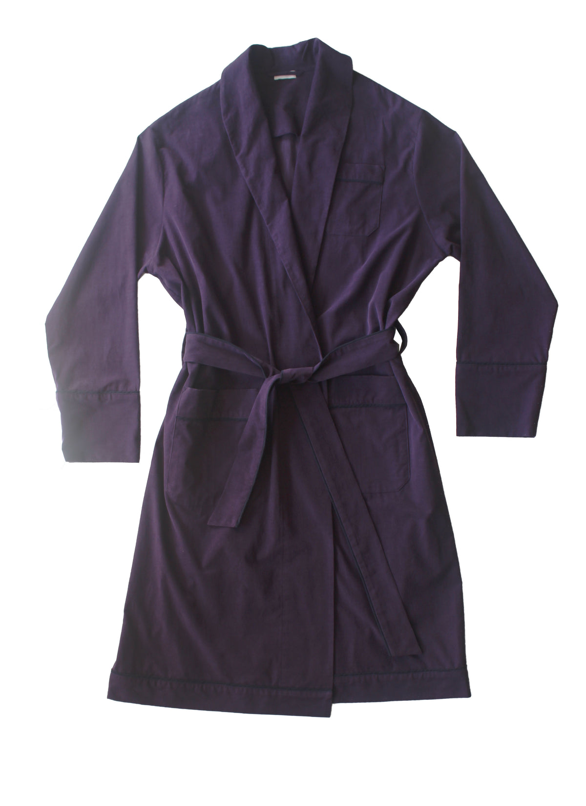 Janus Men's Robe in Aubergine Cotton Corduroy