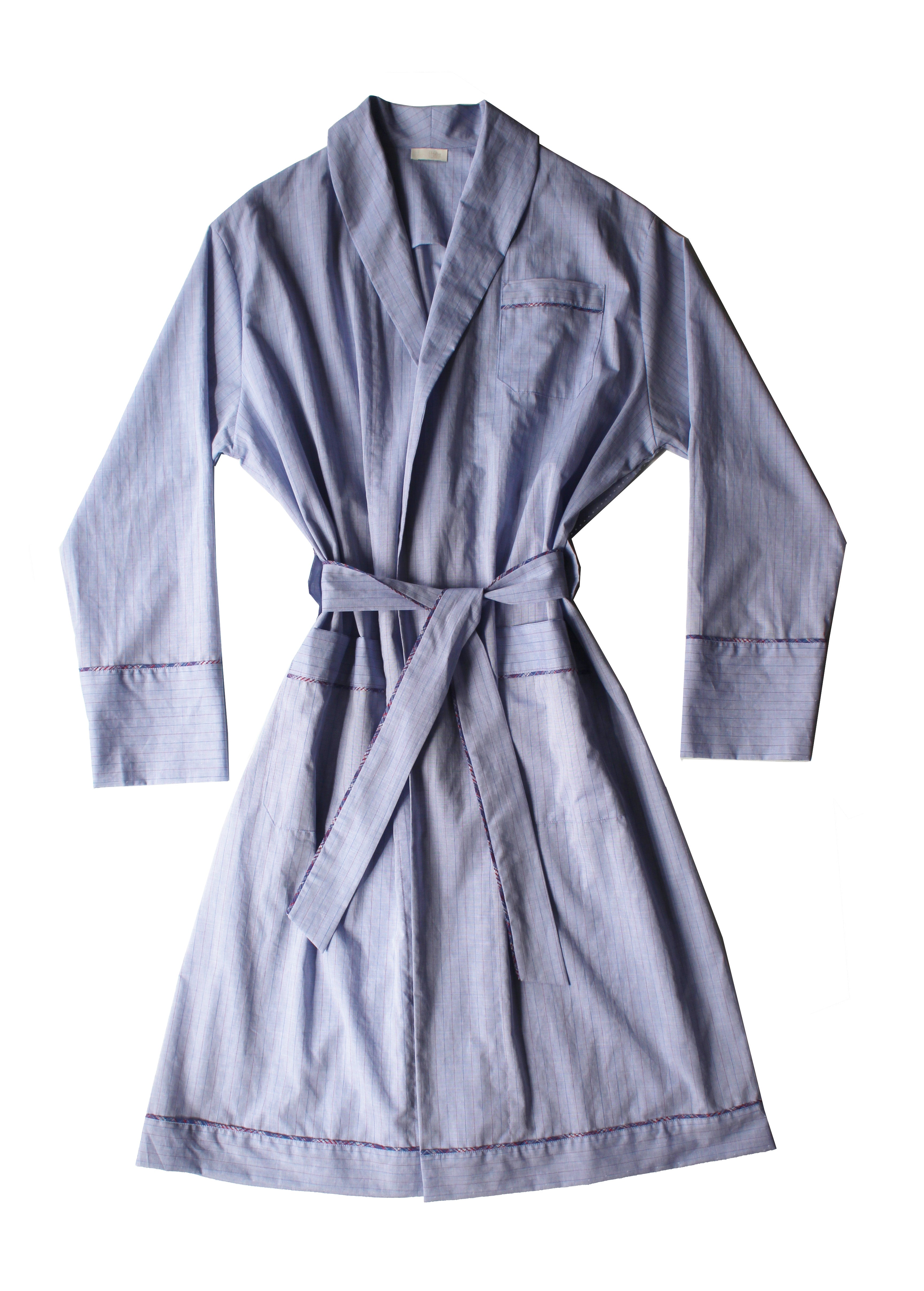 Janus Men's Robe in Pale Blue Cotton