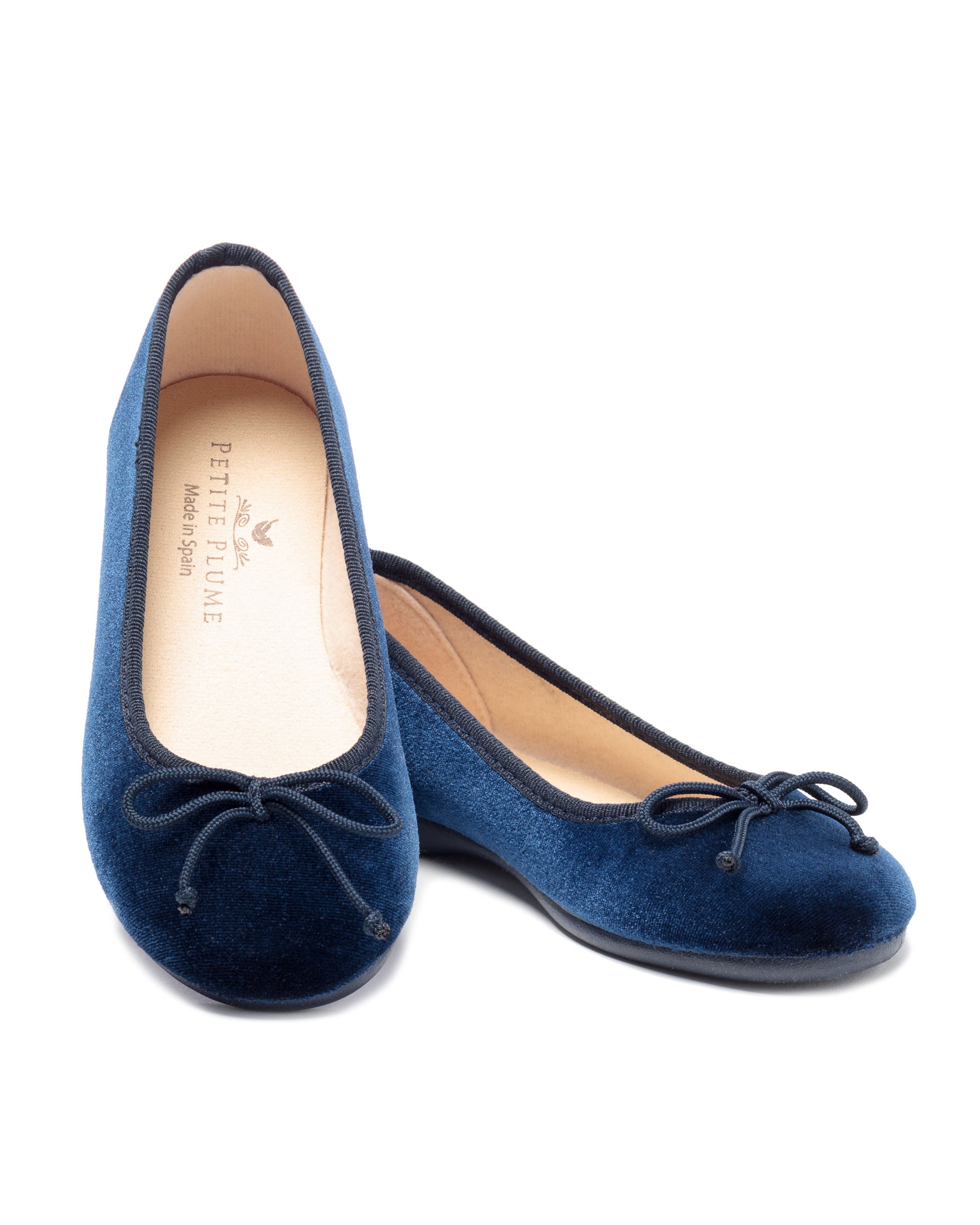 The Juliette Ballet Slipper in Navy Velvet