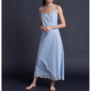 Juno Blue Cotton Slip