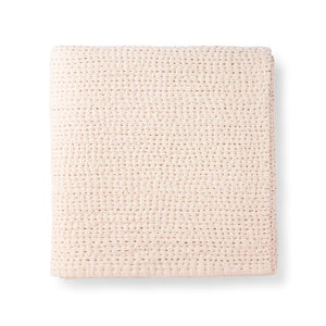 Blush Linen Kantha Quilt Blanket