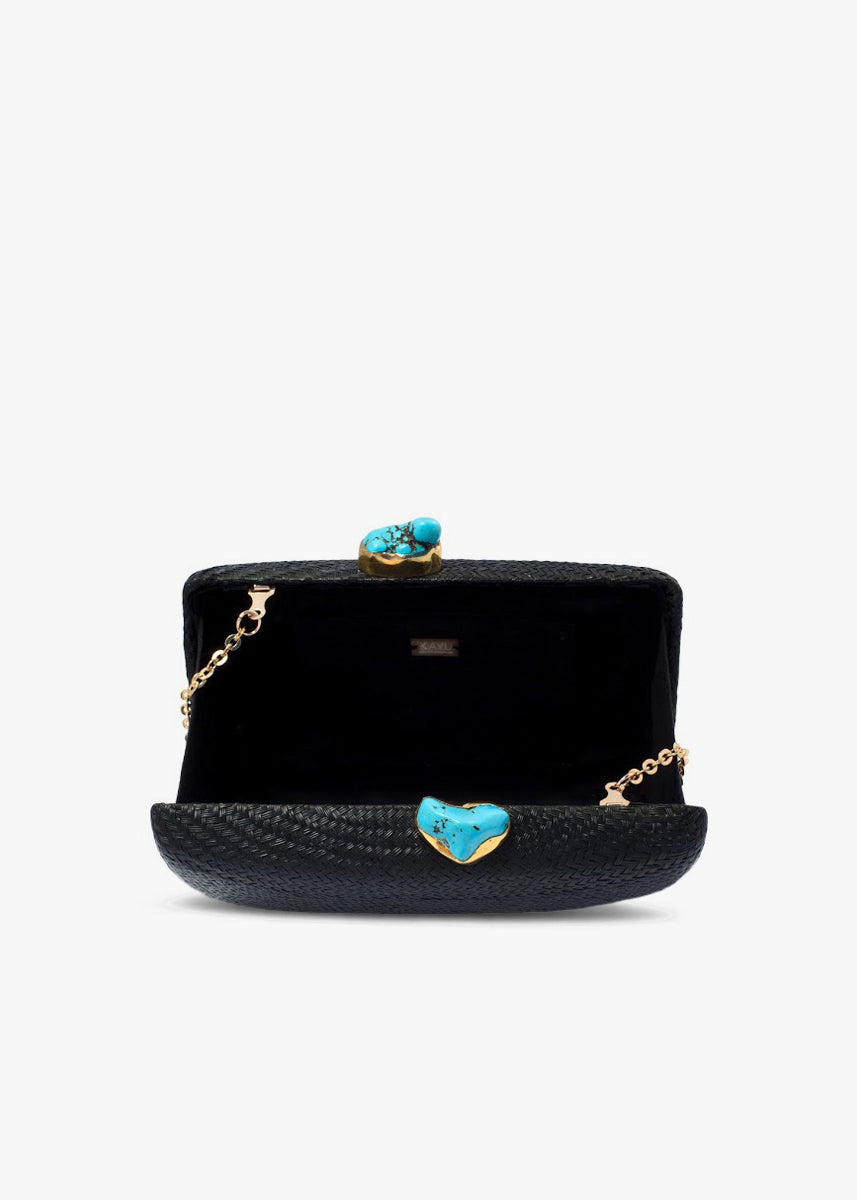 Jen Clutch with Turquoise Stone