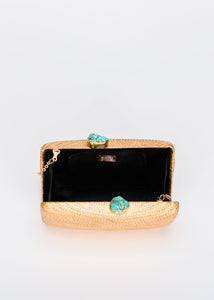 Jen Clutch with Turquoise Stone