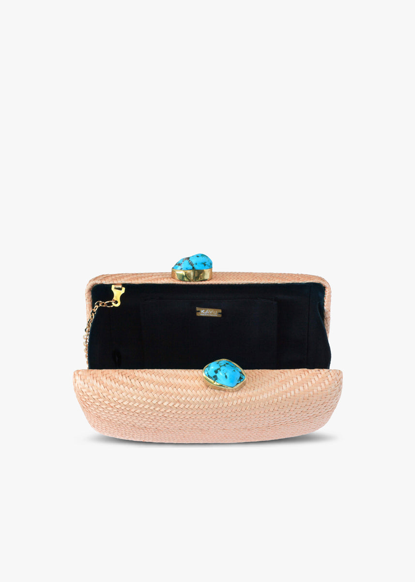 Jen Clutch with Turquoise Stone